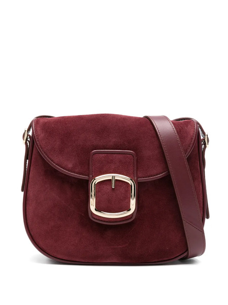  Santoni Buckled Leather Shoulder Bag - Red 