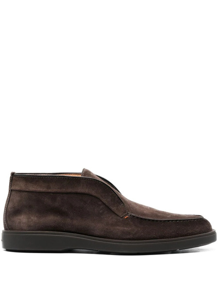  Santoni Desert Slip-on Suede Boots - Brown 