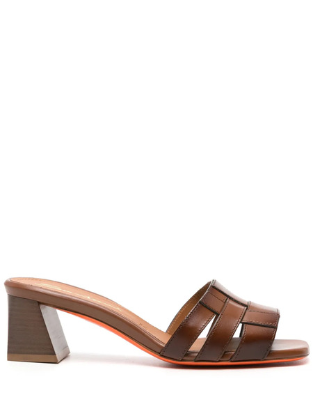  Santoni Interwoven-strap Open-toe Sandals - Brown 