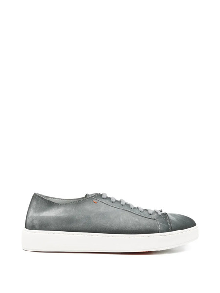  Santoni Lace-up Sued Sneakers - Grey 