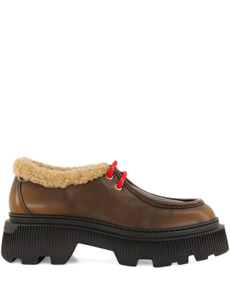  Santoni Leather Derby Shoes - Brown 