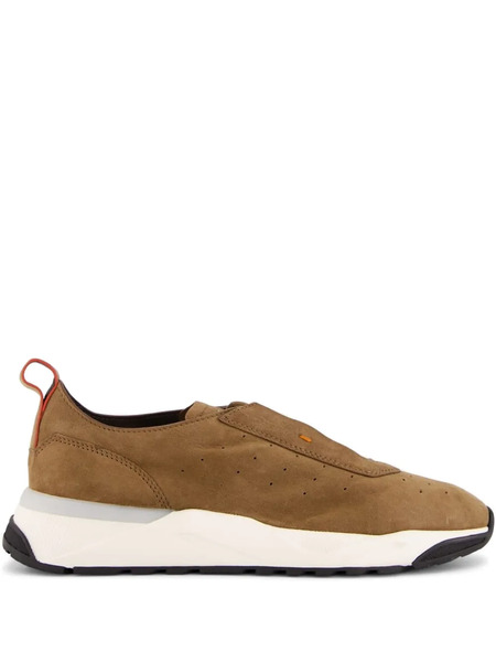  Santoni Leather Sneakers - Brown 