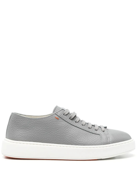  Santoni Leather Sneakers - Grey 
