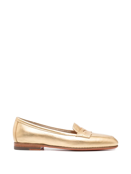  Santoni Penny-slot Loafers - Gold 