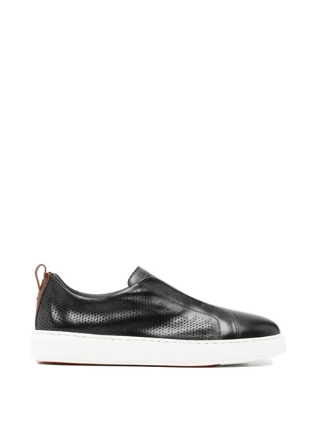  Santoni Perforated Sneakers - Black 
