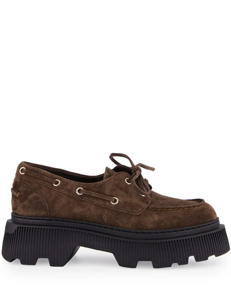  Santoni Platform Lace-up Shoes - Brown 