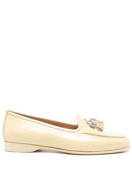 Santoni Rhinestone-embellished Loafers - Yellow 