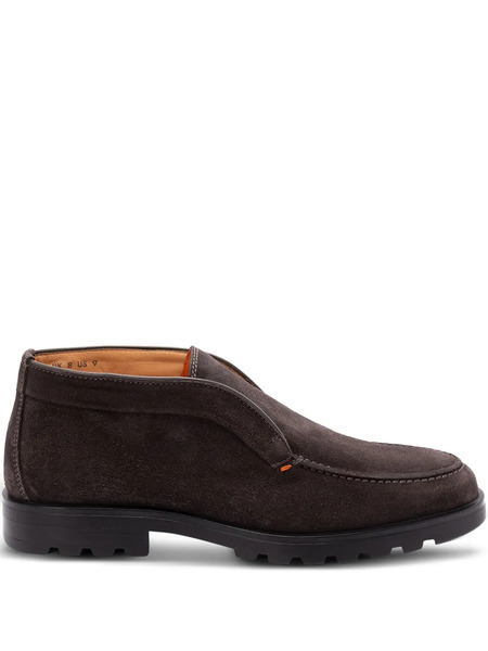  Santoni Rock Suede Loafers - Brown 