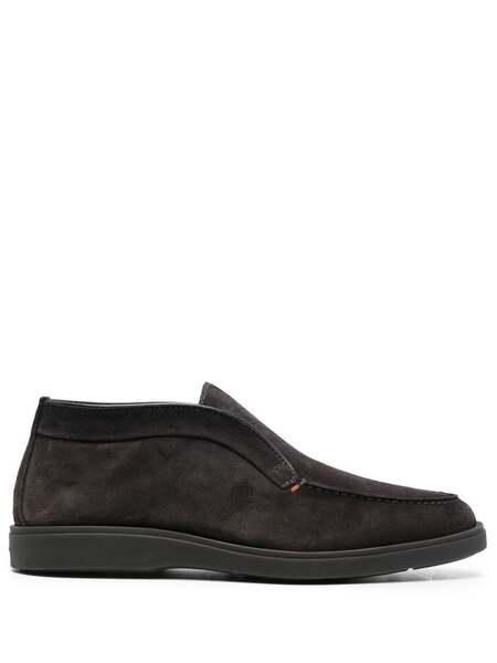  Santoni Round Toe Ankle Boots - Brown 