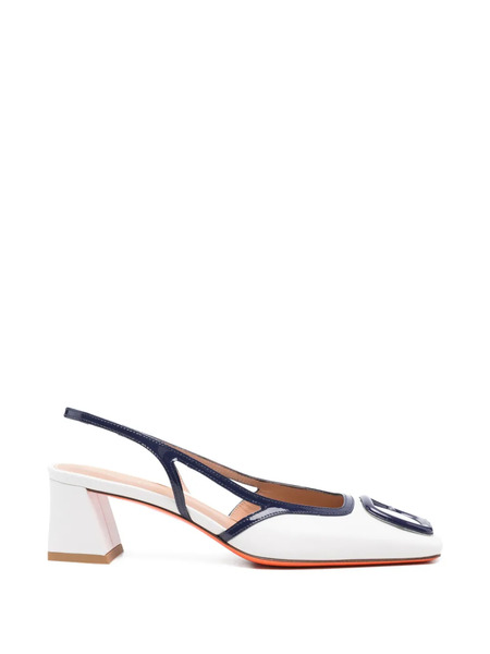  Santoni Slingback-strap Pumps - White 