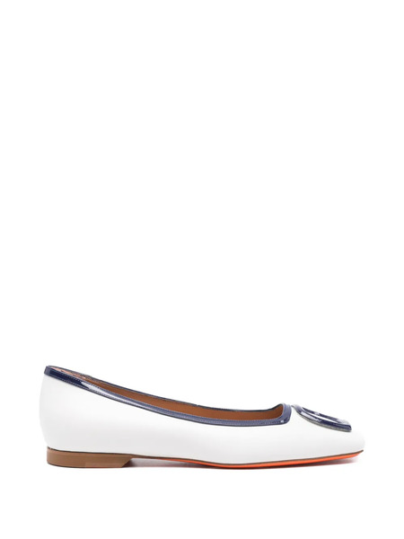  Santoni Square-toe Pumps - White 