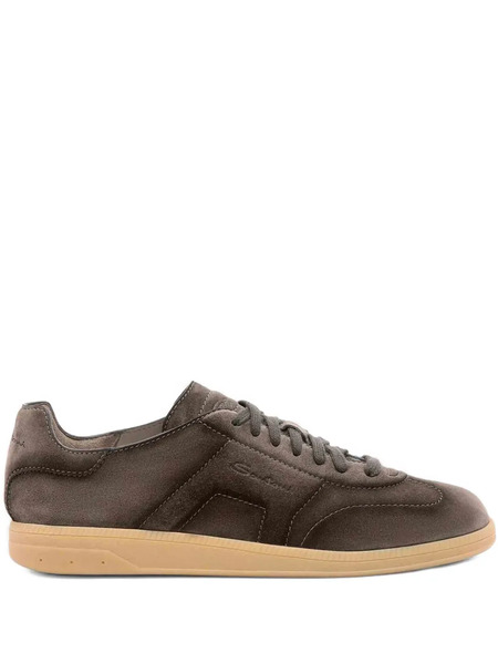  Santoni Suede Leather Sneakers - Brown 