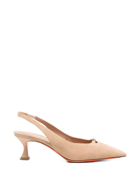  Santoni Suede Pumps - Neutrals 