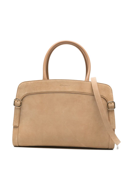  Santoni Suede Tote Bag - Neutrals 