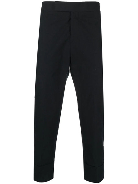  Sapio Flap-pockets Cotton Cropped Trousers - Blue 