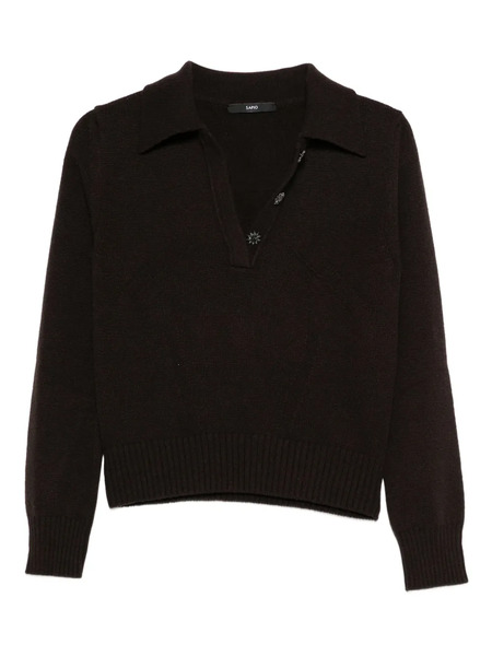  Sapio Polo-collar Sweater - Brown 
