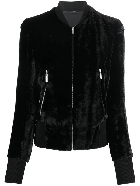  Sapio Velvet Bomber Jacket - Black 