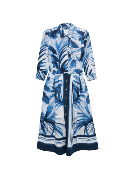  Sara Roka Floral Pocket Dress - Blue 