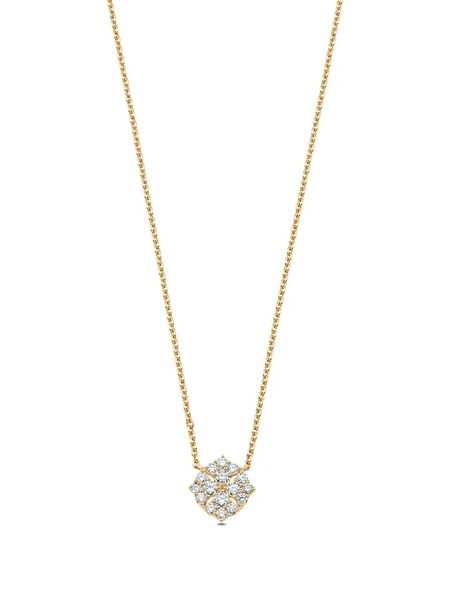  Sara Weinstock Yellow Gold Diamond Floral Necklace 