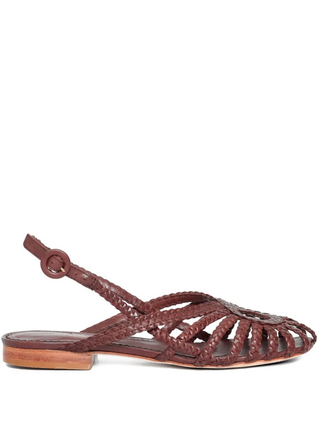  Sarah Chofakian Braided Nudo Slides - Brown 
