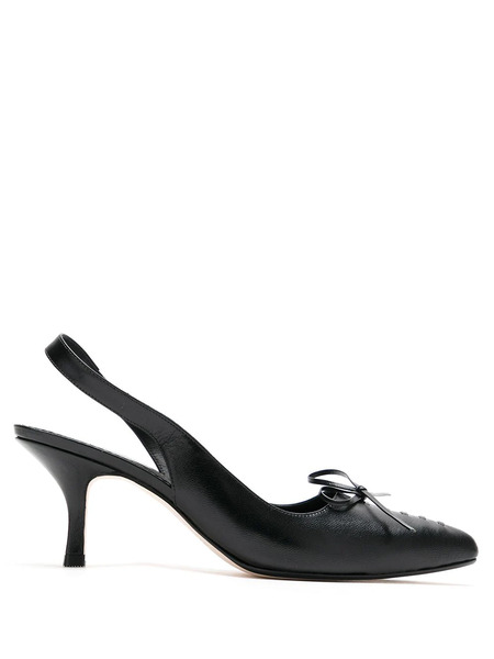  Sarah Chofakian Chanel Pila Slingback Pumps - Black 