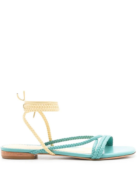  Sarah Chofakian Courtney Flat Sandals - Blue 