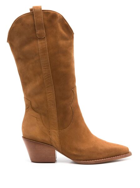  Sarah Chofakian Estee 50mm Suede Boots - Brown 