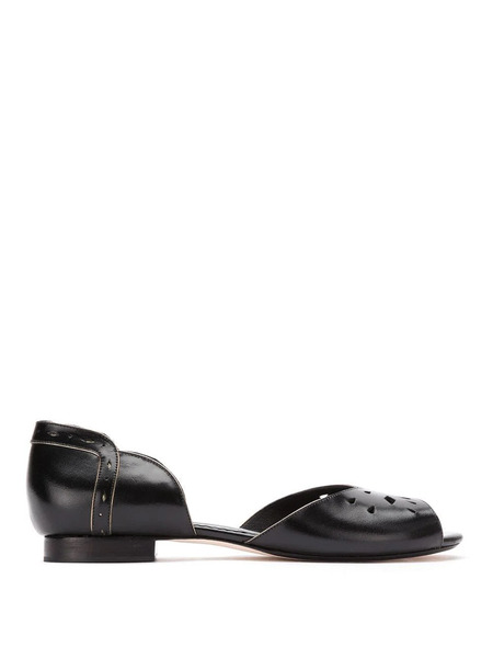  Sarah Chofakian Leather Ballerinas - Black 