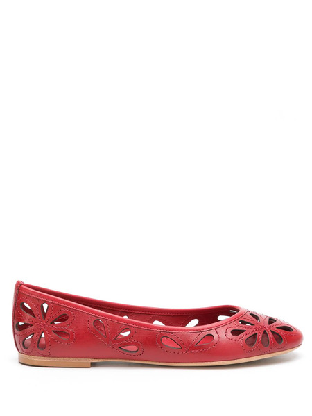  Sarah Chofakian Leather Ballerinas - Red 
