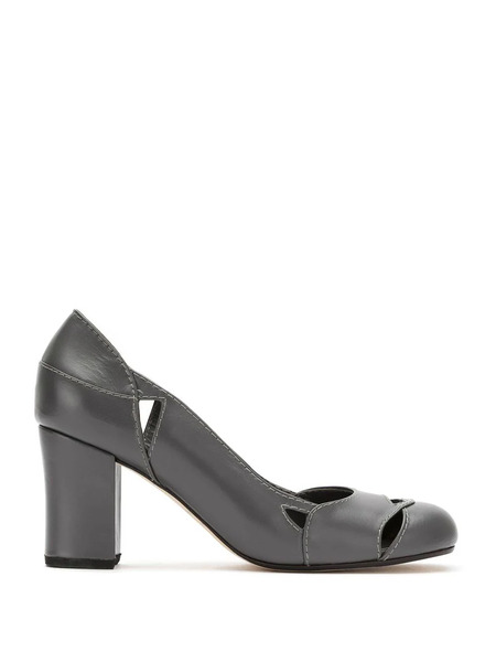  Sarah Chofakian Leather Pumps - Grey 