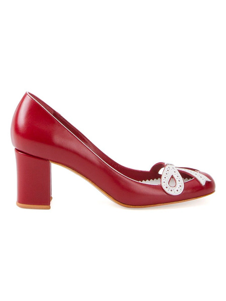  Sarah Chofakian Leather Pumps - Red 