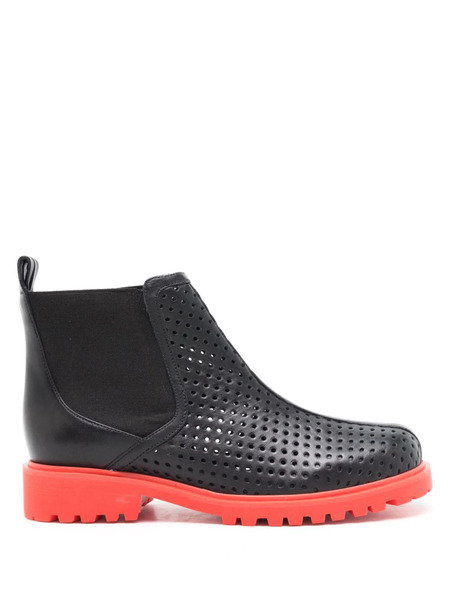  Sarah Chofakian Louis Leather Ankle Boots - Black 