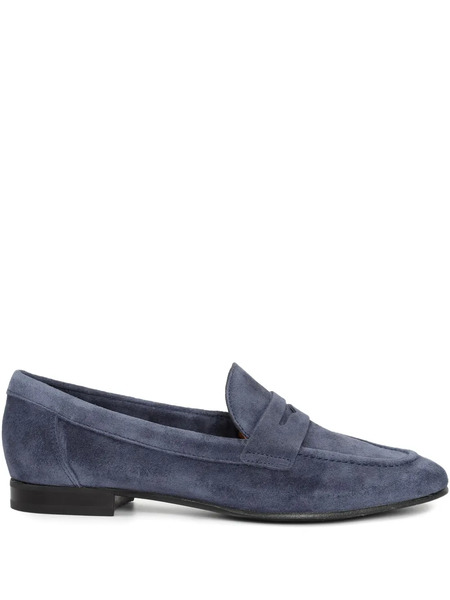 Sarah Chofakian Macchiato Penny-strap Suede Loafers - Blue 