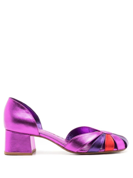  Sarah Chofakian Marjorie Panelled Pumps - Pink 