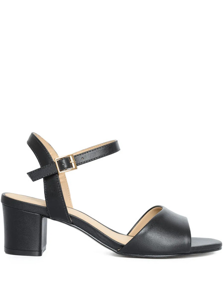  Sarah Chofakian 50mm Capuccino Ankle Strap Sandals - Black 