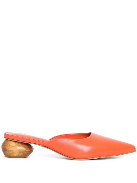  Sarah Chofakian 30mm Guest Room Mules - Orange 