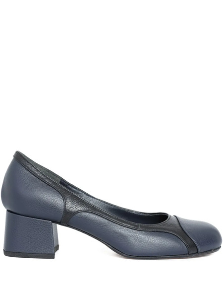  Sarah Chofakian 40mm Laduree Block-heel Leather Pumps - Blue 
