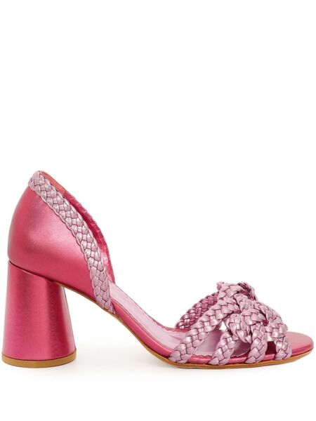  Sarah Chofakian 65mm Peep Toe Sparks Pumps - Pink 