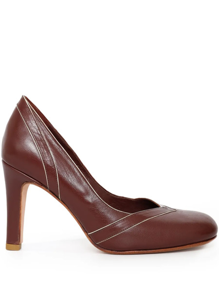  Sarah Chofakian 75mm Strengell Pumps - Brown 
