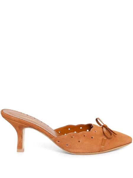  Sarah Chofakian 55mm Suede Mules - Orange 