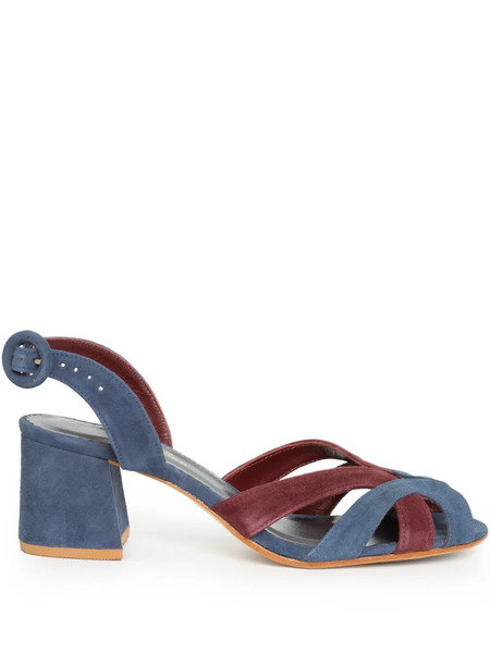  Sarah Chofakian 45mm Tapestry Sandals - Blue 