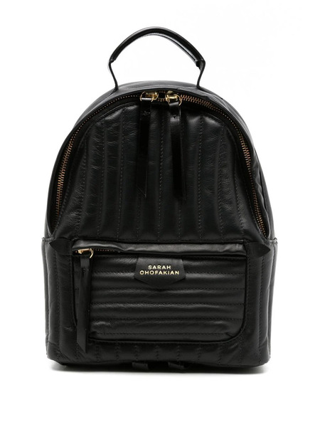  Sarah Chofakian Mochila Matelassé Quilted Backpack - Black 