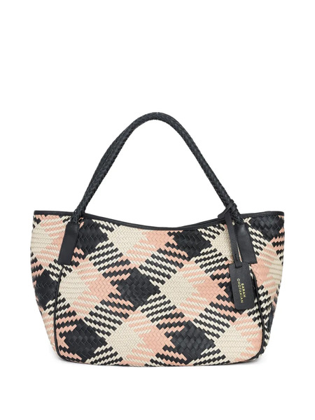  Sarah Chofakian Nougat Plaid Braided Shoulder Bag - Black 