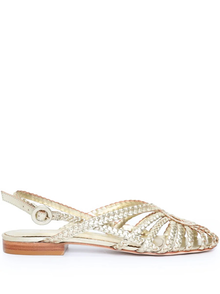  Sarah Chofakian Nudo Slingback Pumps - Gold 
