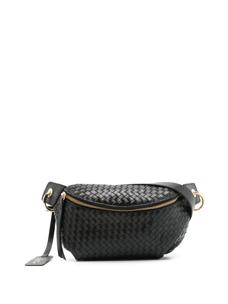  Sarah Chofakian Orsay Interwoven Leather Belt Bag - Black 