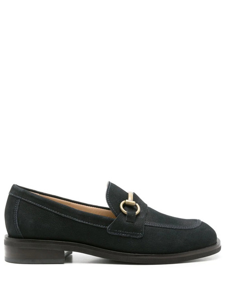  Sarah Chofakian Paulette Nubuck Leather Loafers - Blue 