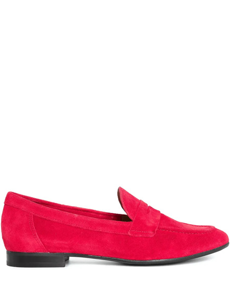  Sarah Chofakian Penny-strap Suede Loafers - Red 