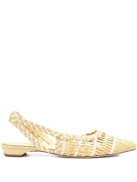  Sarah Chofakian Praline Woven Point-toe Pumps - Neutrals 