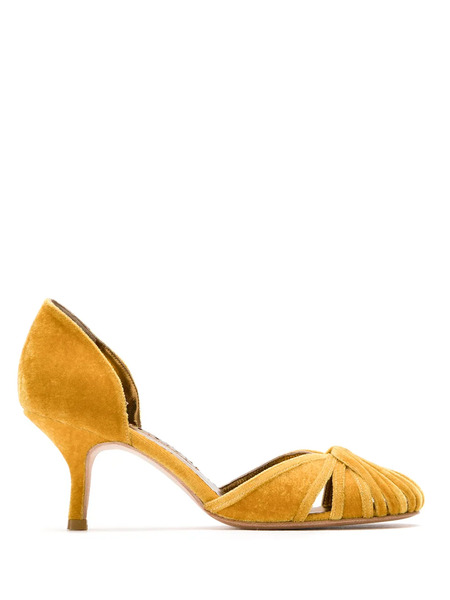  Sarah Chofakian Sarah Velvet Pumps - Yellow 