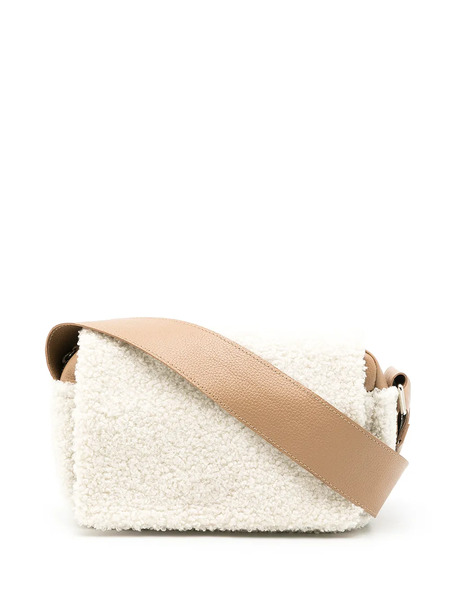  Sarah Chofakian Sassy Shearling Crossbody Bag - Neutrals 